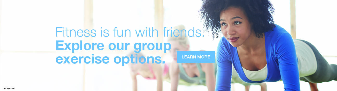 Fitness is fun with friends. Explore our group exercise options.